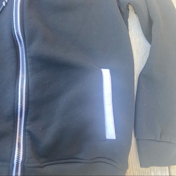Swift PacSun Black White Zip Up Hooded Sweatshirt - Picture 4 of 9